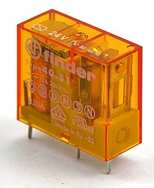Printrelais 1xwechsler 10A - raster=5mm - 24Vac