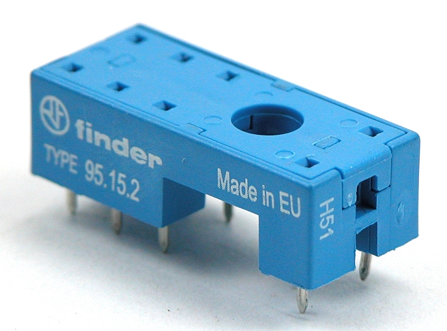 Printvoet voor 4051../4052../4061.. relais (raster 5mm) - blauw