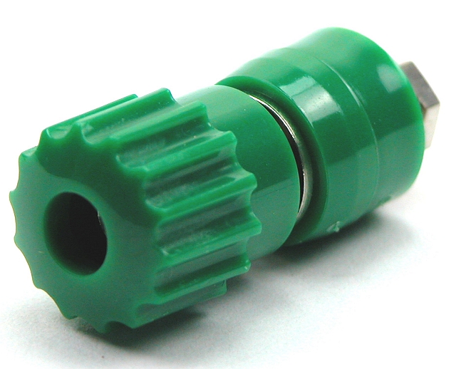 Labory socket panelmount ø4mm 16A - green