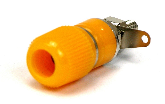 Labory socket panelmount ø4mm - yellow