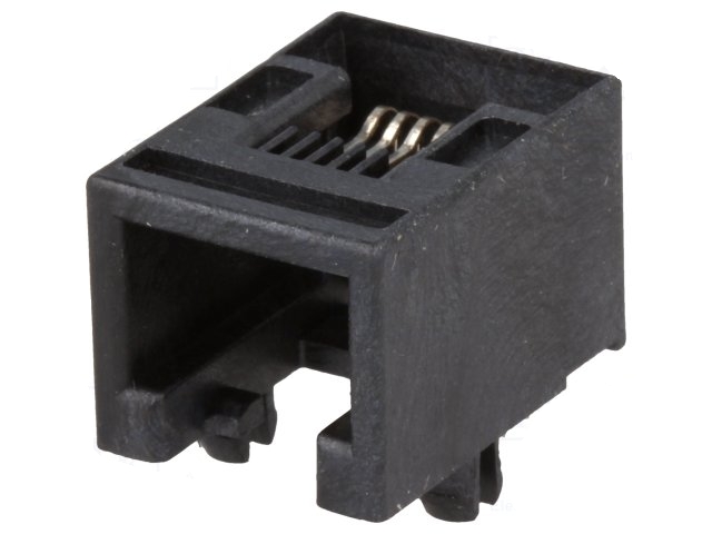 Modular Jack, Right Angle, Low Profile, 6/6