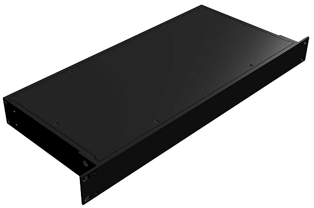 19' Gehäuse 1HE - 422 x 203 x 44mm - schwarz