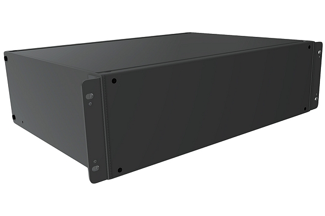 19" Rack 3HE - 330mm depth aluminium - black