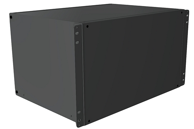 19" Rack 6HE - 330mm depth aluminium - black