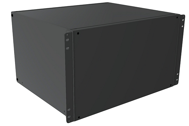 19" Rack 6HE - 330mm depth aluminium - black