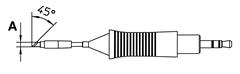 Soldertip knife tip 2,2mm 45°C 40W