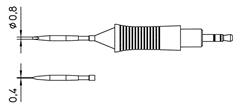 Soldertip screwdrivermodel 0,8mm/0,4mm 40W