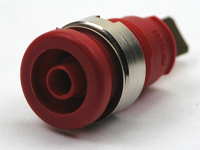 Safety Labory socket panelmount ø4mm - faston - red
