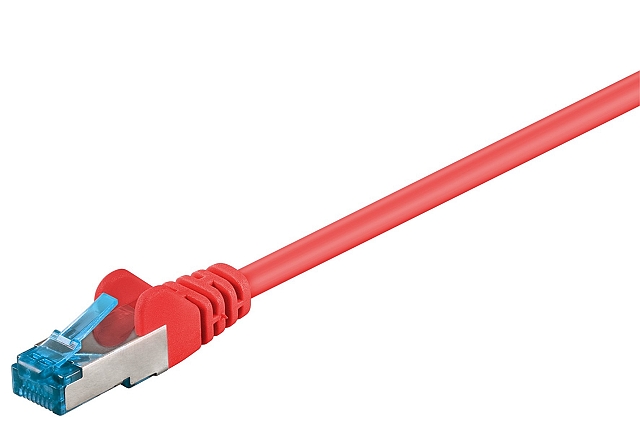 Patchkabel S/FTP Cat6A AWG27/7 - halogeenvrij - rood - 2m