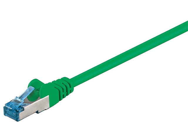 Patchkabel S/FTP Cat6A AWG27/7 - halogeenvrij - groen - 0,5m