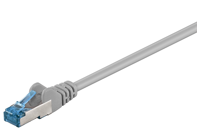 Patchkabel S/FTP Cat6A AWG27/7 - halogeenvrij - grijs - 1m