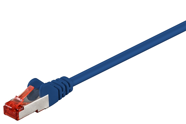 Patchkabel S/FTP Cat6 AWG27/7 - halogeenvrij - blauw - 15m