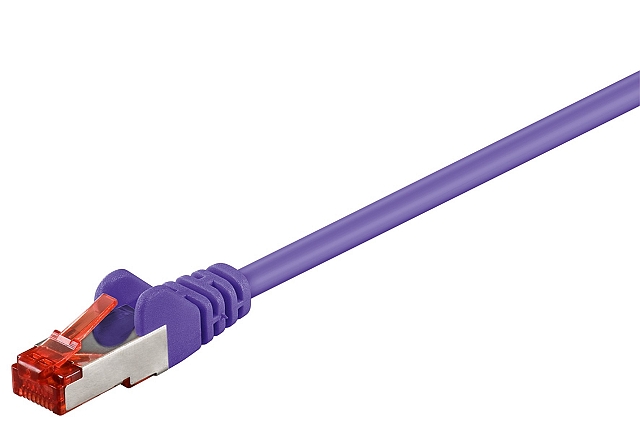 Patchkabel S/FTP Cat6 AWG27/7 - halogeenvrij - violet - 50cm