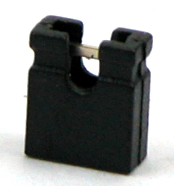 Jumper offen 2,54mm schwarz vergoldet kontakte