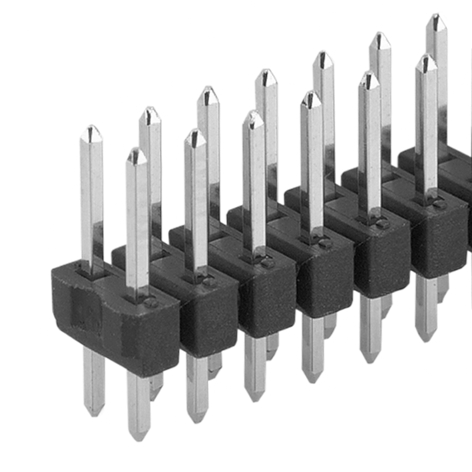 Pinheader 2x36 pole 16,4mm e=2,54 tin plated