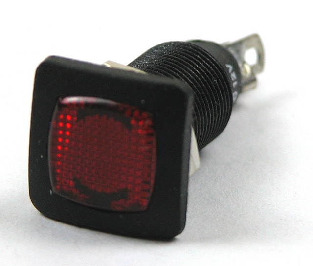 Signalleuchte 14x14mm 12Vdc - rot