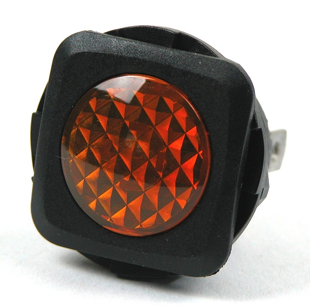 Indicator light 23,4x23,4mm 12Vdc - yellow