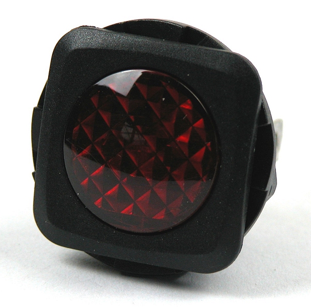 Signaallamp 23,4x23,4mm 12Vdc - rood