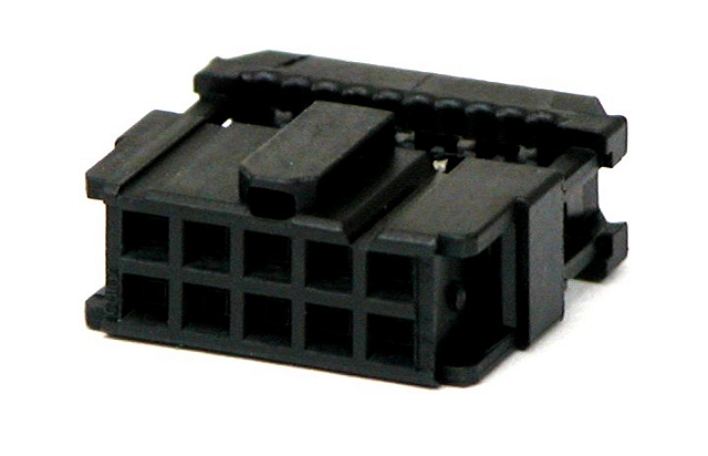 Socket IDC 2,54mm without strainrelief 10-pole