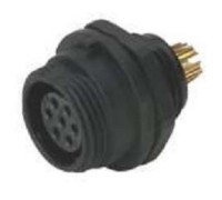 Chassisdeel female 5A/125V 2mm² IP-68 - 6-polig