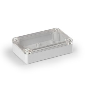 Enclosure ABS 75 x 125 x 35mm - IP-67 - RAL-7035 - transp. lid