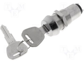 Key switch- 4A/125V aan-uit ø24mm