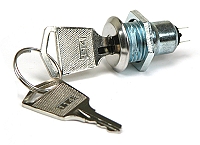Key switch- 1A/125V aan-uit ø20mm