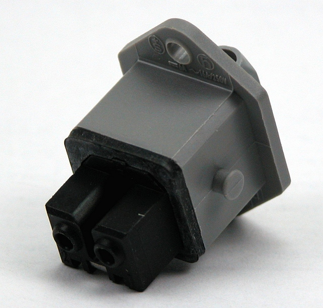 Power connector 2-polig female chassis 16Aac/10Adc