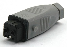 Power connector 2-polig female 16Aac/10Adc