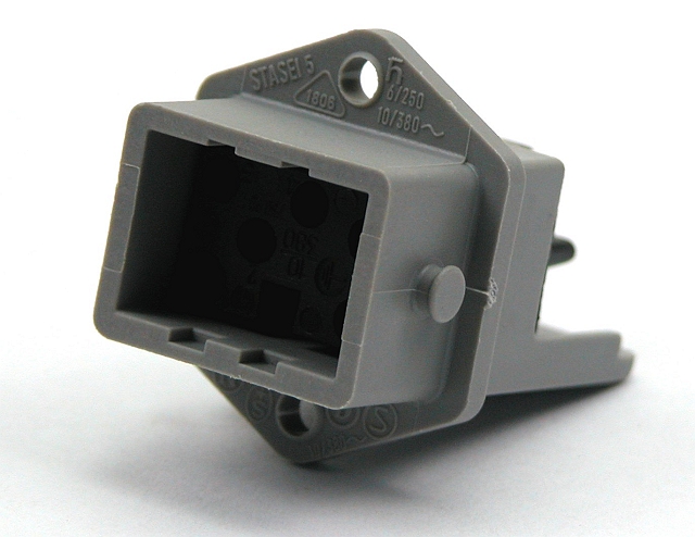 Power connector 5-polig male chassis 16Aac/10Adc