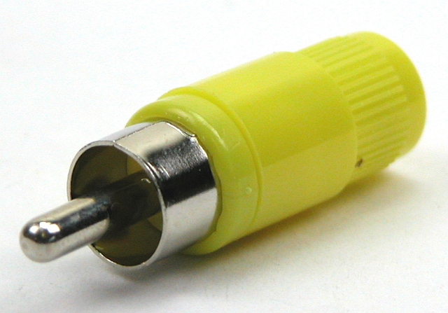 RCA plug standard plastic - yellow