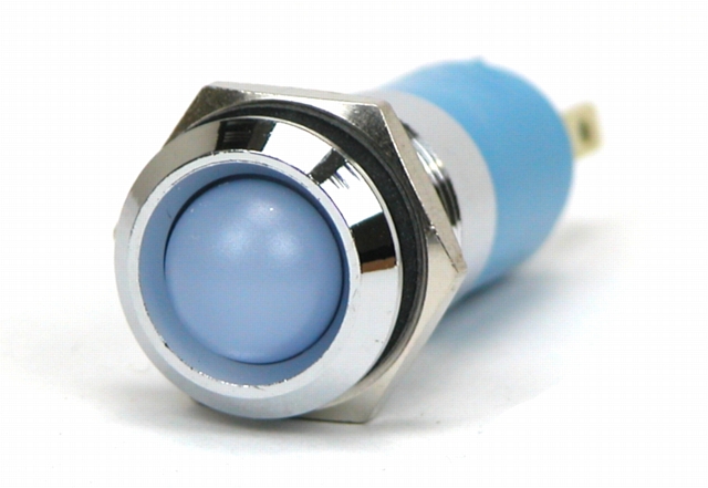 Control LED ø16mm 12-14Vdc/12-14Vac - IP-67 - blue