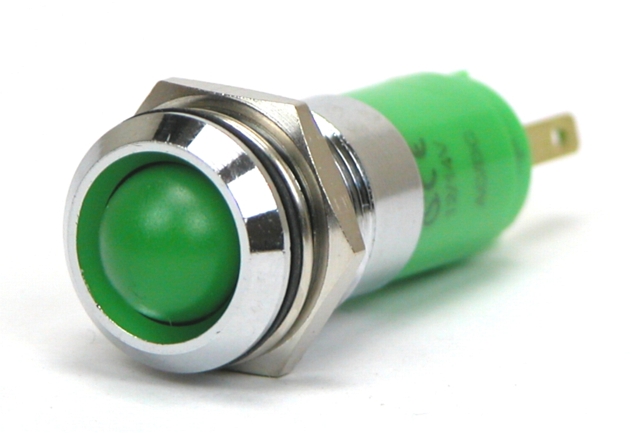 Control LED ø16mm 12-14Vdc/12-14Vac - IP-67 - green