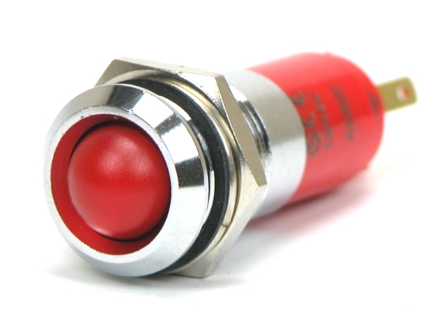 Controleled ø16mm 12-14Vdc/12-14Vac - IP-67 - rood