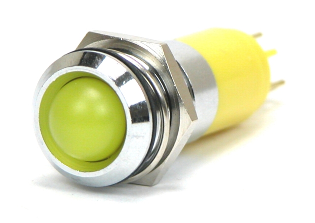 Control LED ø16mm 24-28Vdc/24-28Vac - IP-67 - yellow