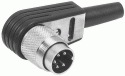 DIN-plug screwlocking 5-pole 180° angled