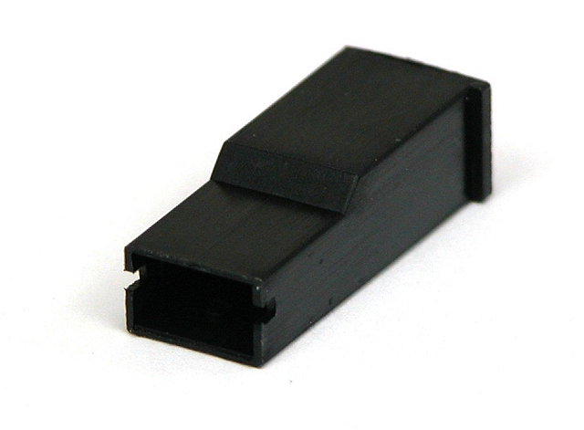Huls tbv faston 6,3mm - zwart