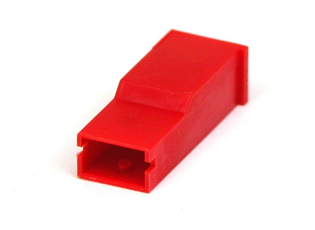 Huls tbv faston 6,3mm - rood