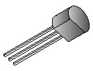 Transistor PNP  40V  0,2A  0,5W - TO-92