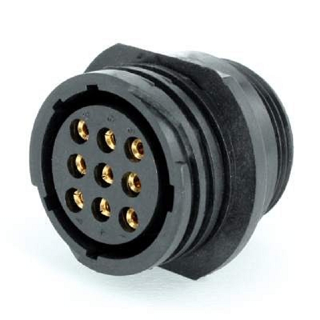 TT Cable fit receptacle female 9p - Size 17 - IP-65