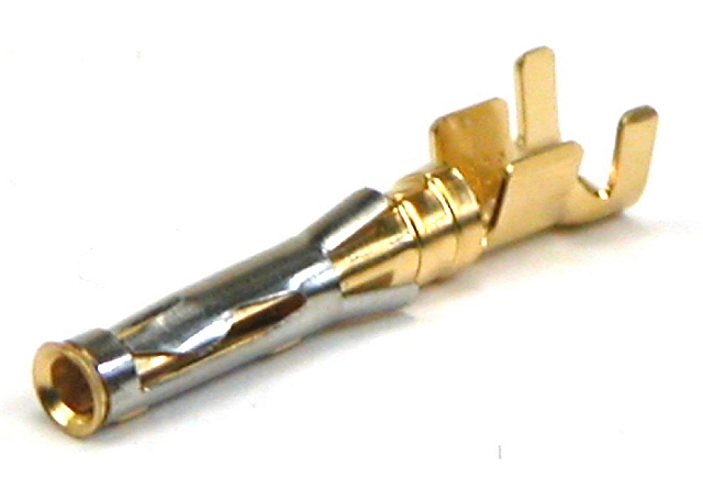 Krimpcontact female gold AWG14-16 - uitlopend