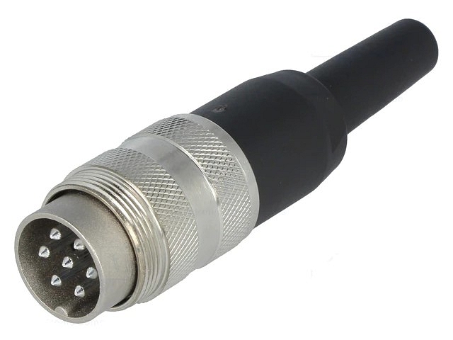 DIN plug round 7-pole screwversion
