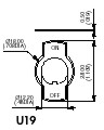 Plates for switches 12 and 11,9mm - ON-OFF