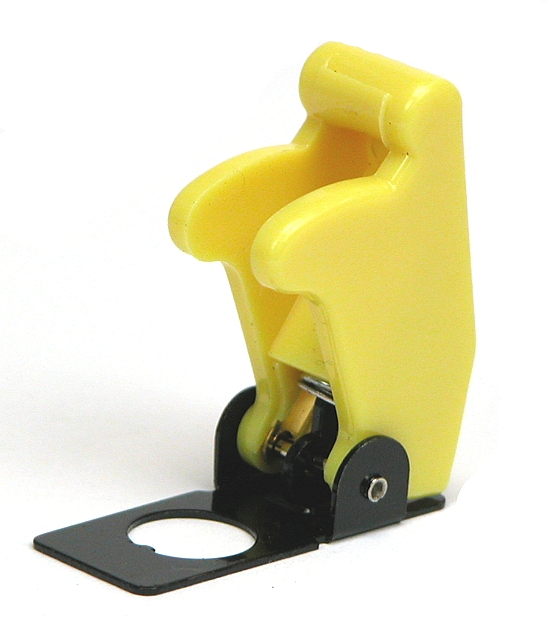 Switchguard voor 11,9mm schakelaars - geel