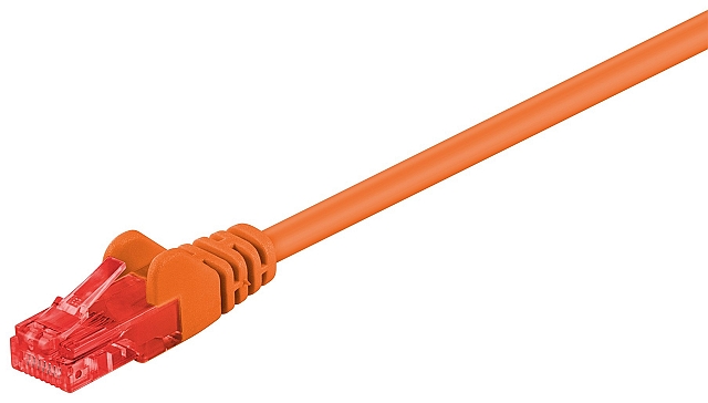 Patchkabel UTP CAT6 2xRJ45 mit angespritzter knickschutztülle - 0,5m orange