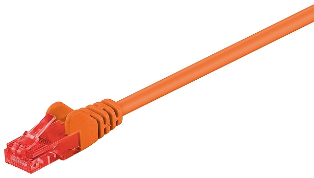 Patchkabel UTP CAT6 2xRJ45 met aangespoten tule - 1,5m oranje