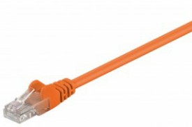 Patchkabel UTP CAT5e 2xRJ45 met aangespoten tule - 15m - oranje