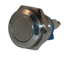 Antivandalisme drukbouton RVS 2A 36Vdc IP65 - 22mm