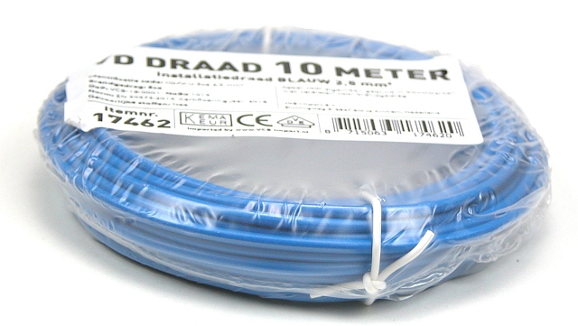 x10m Installatiedraad 2,5mm² - blauw