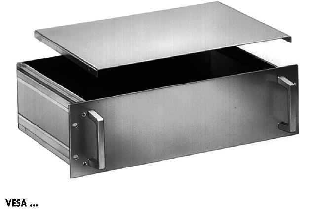 19" Gehäuse 3HE (130,6mm) 263mm tief - Aluminium